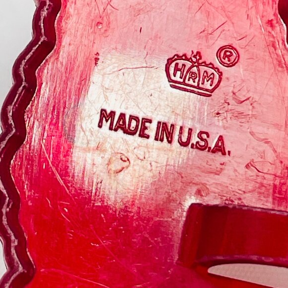 Vintage HRM Design Red Plastic Cookie Cutter Lamb Christmas Spring Easter Farm - Picture 4 of 5